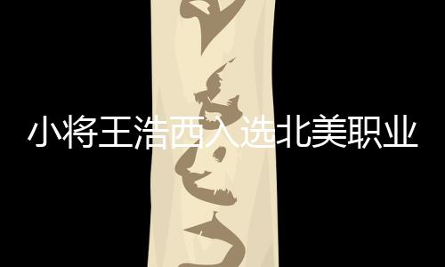 小将王浩西入选北美职业冰球联盟 创中国球员最高顺位